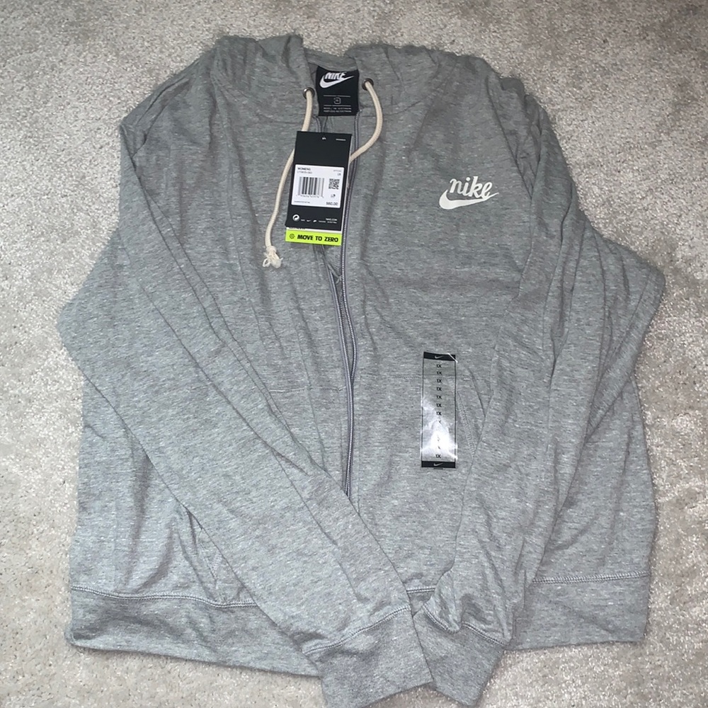 Gray Nike zipper sweater